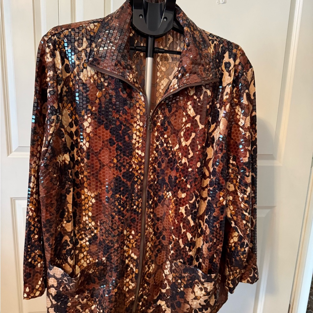 Sequin Animal Print Jacket